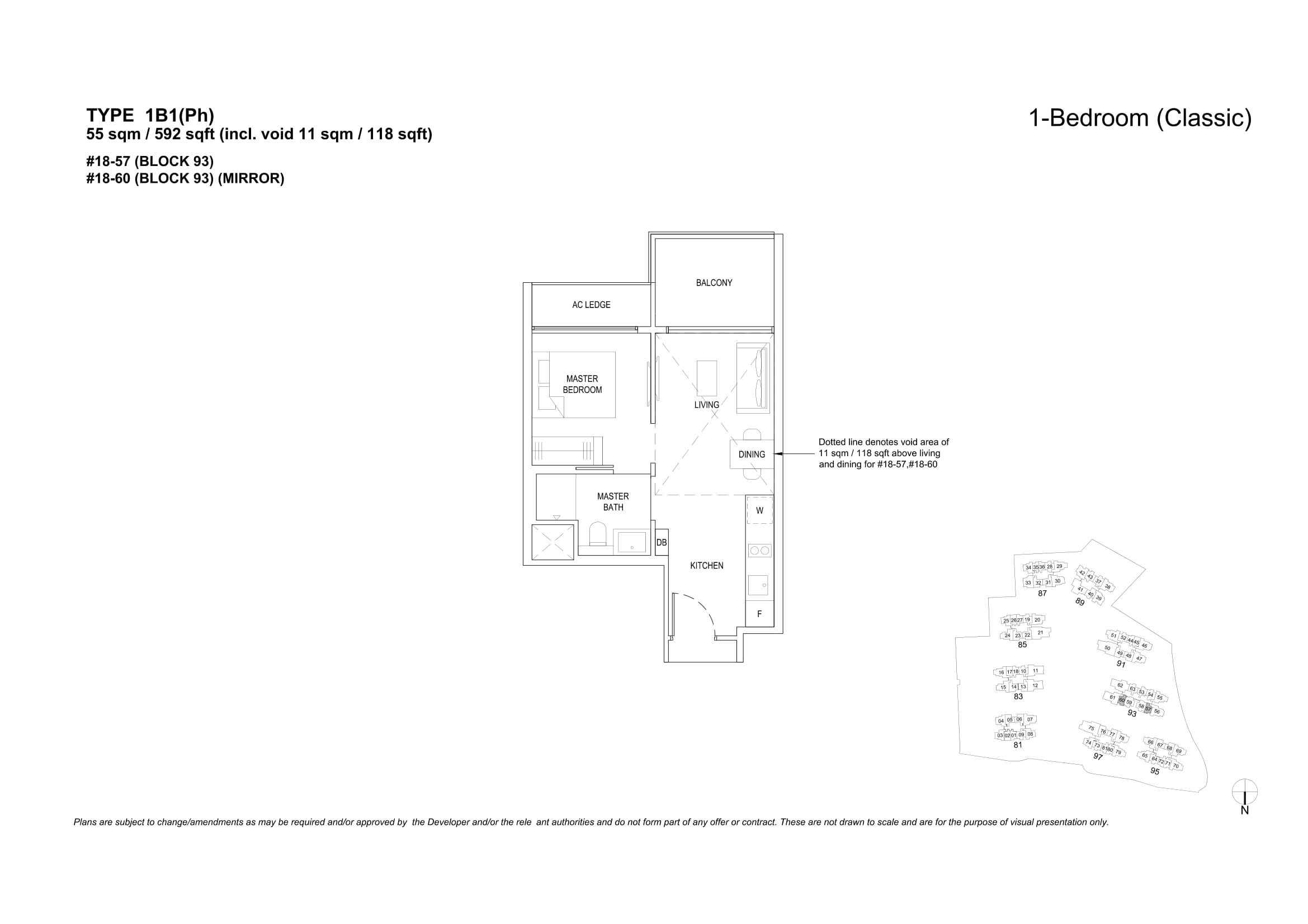 The Florence Residences 1 Bedroom Floor Plan 2