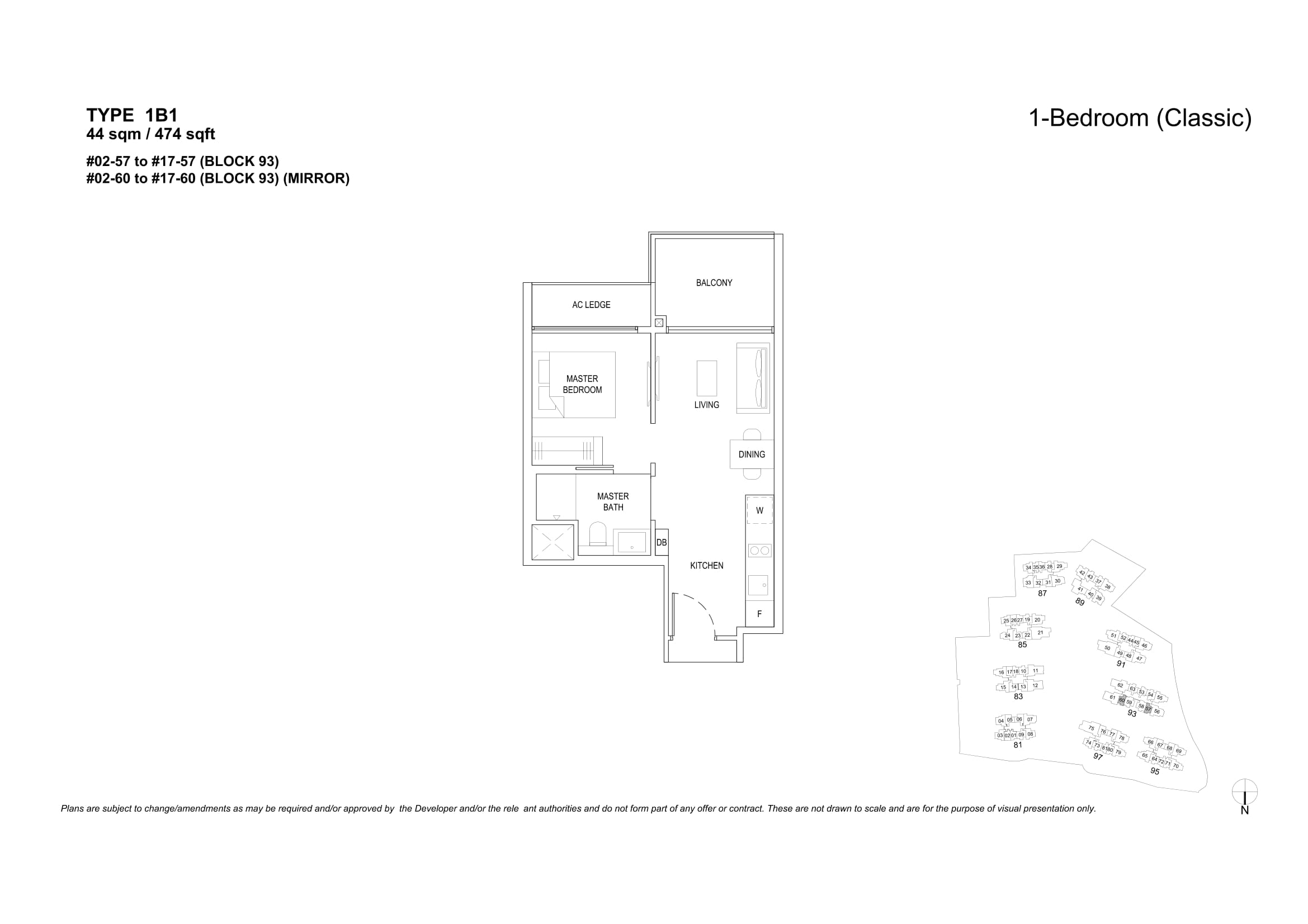 The Florence Residences 1 Bedroom Floor Plan 3