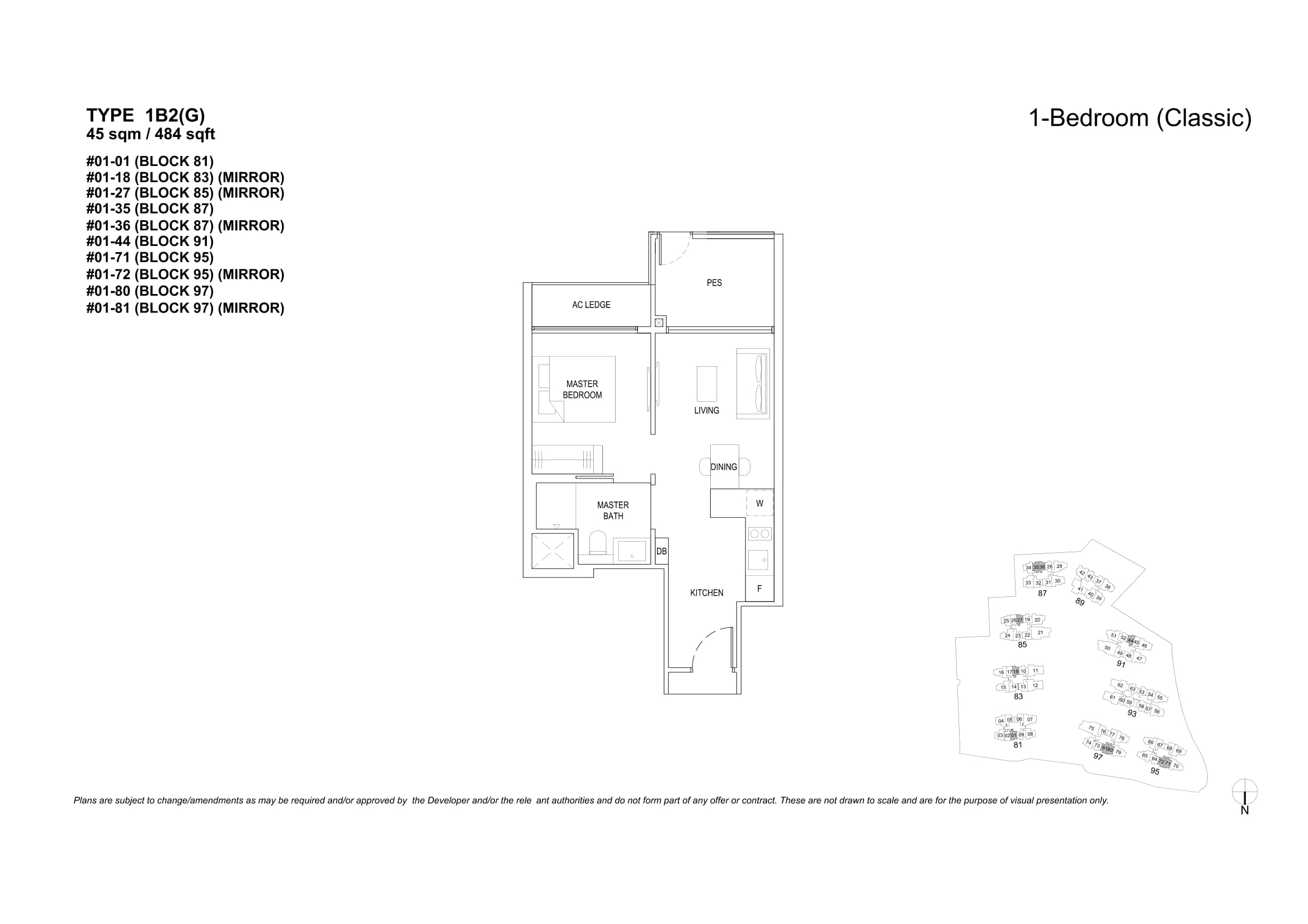 The Florence Residences 1 Bedroom Floor Plan 4