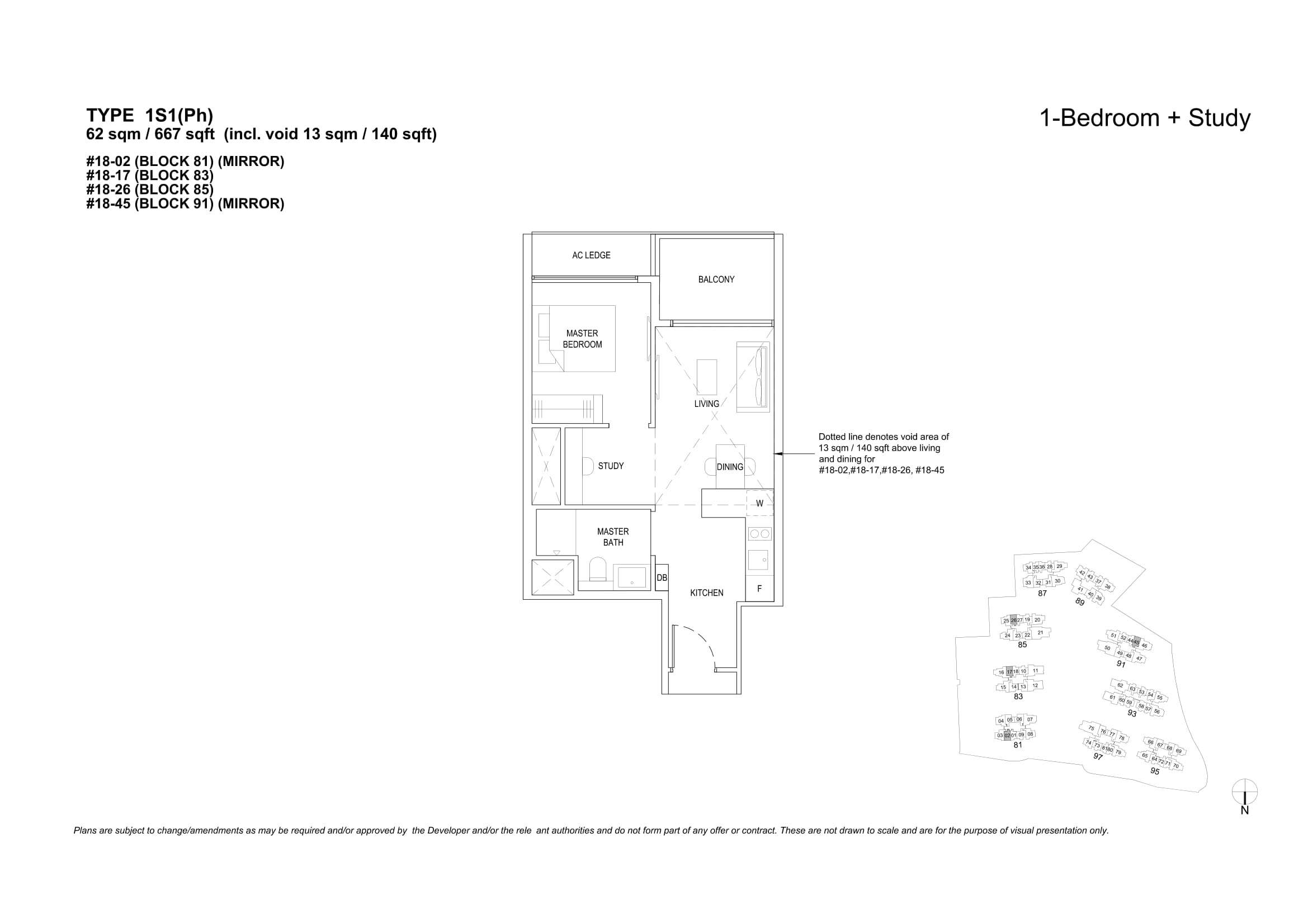 The Florence Residences 1 Bedroom Floor Plan 8